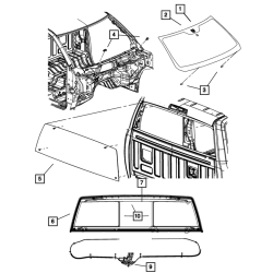 Pare-brise MOPAR 68050019AB    