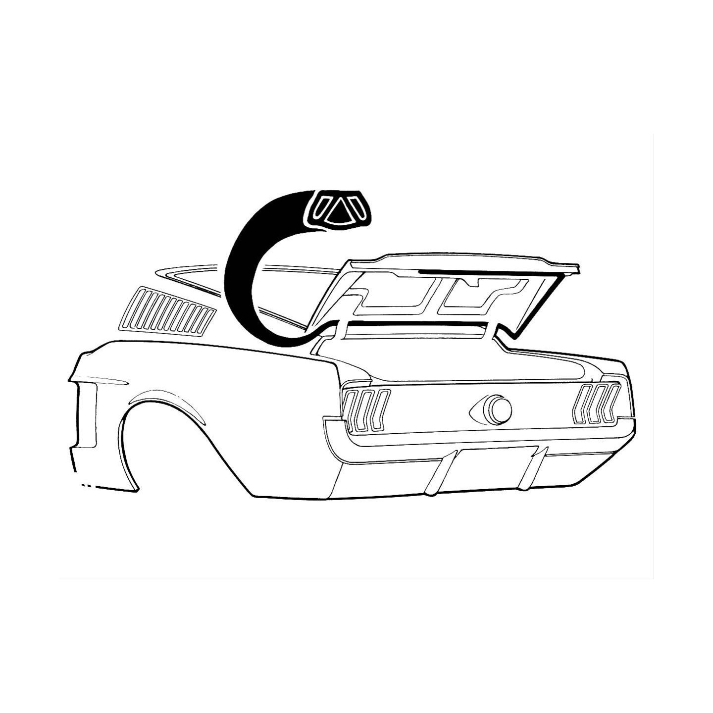 Joint de coffre C7ZZ-6343720-B | US Pièces Autos