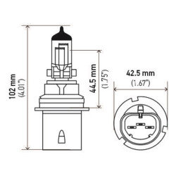 Ampoule feu de route et croisement WAGNER 9004 